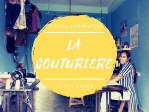 Petits commerces la couturière au Sri Lanka