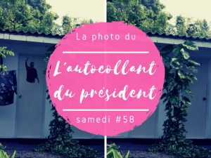 Photo du samedi l'autocollant du président au Sri Lanka