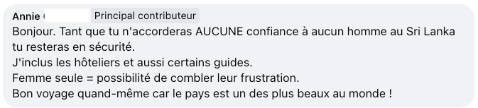 conseils femmes sri lanka