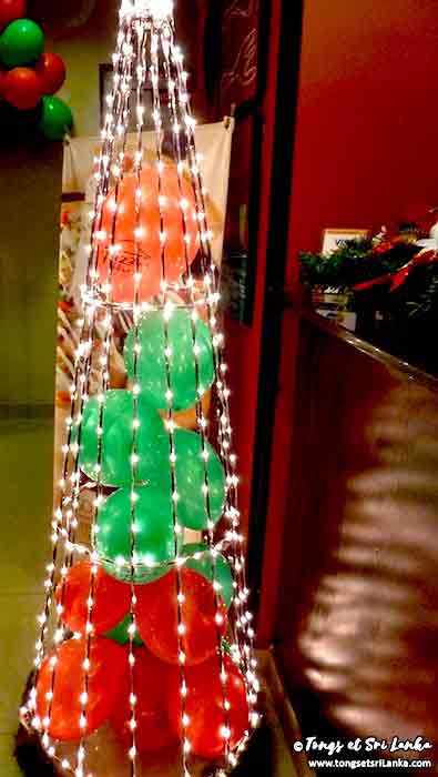 Sapin de Noël au Sri Lanka en ballons