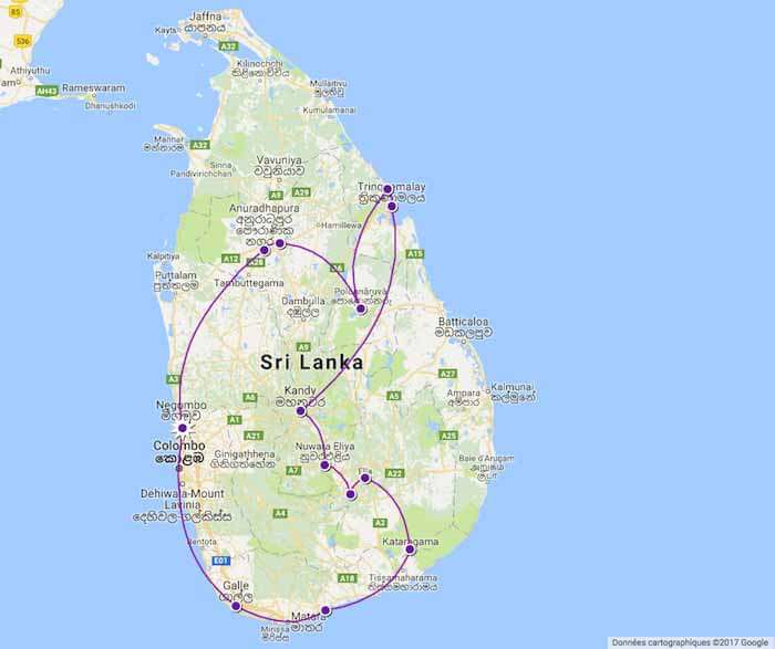 circuit au sri lanka par tongs et sri lanka en mars 2017
