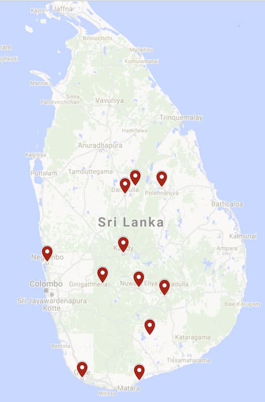 itineraire tongs et sri lanka avec bernard tours