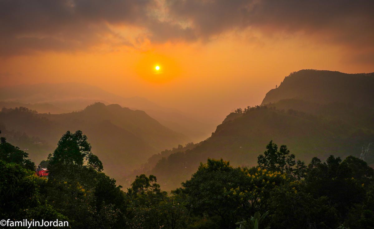 coucher de soleil à ella sri lanka