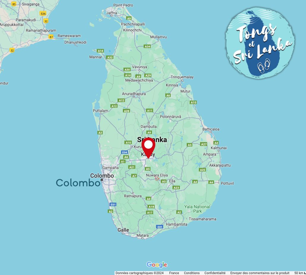 carte de kandy au sri lanka