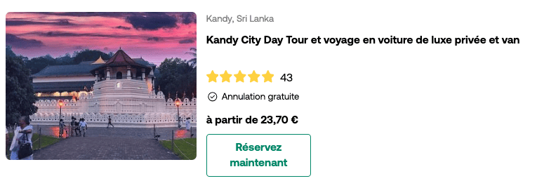 visiter kandy au sri Lanka en voiture