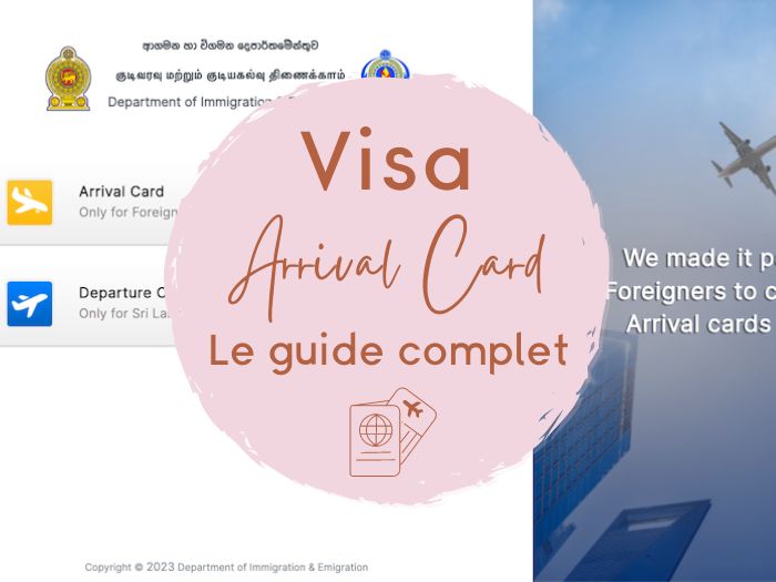carte d'arrivée au sri lanka arrival card