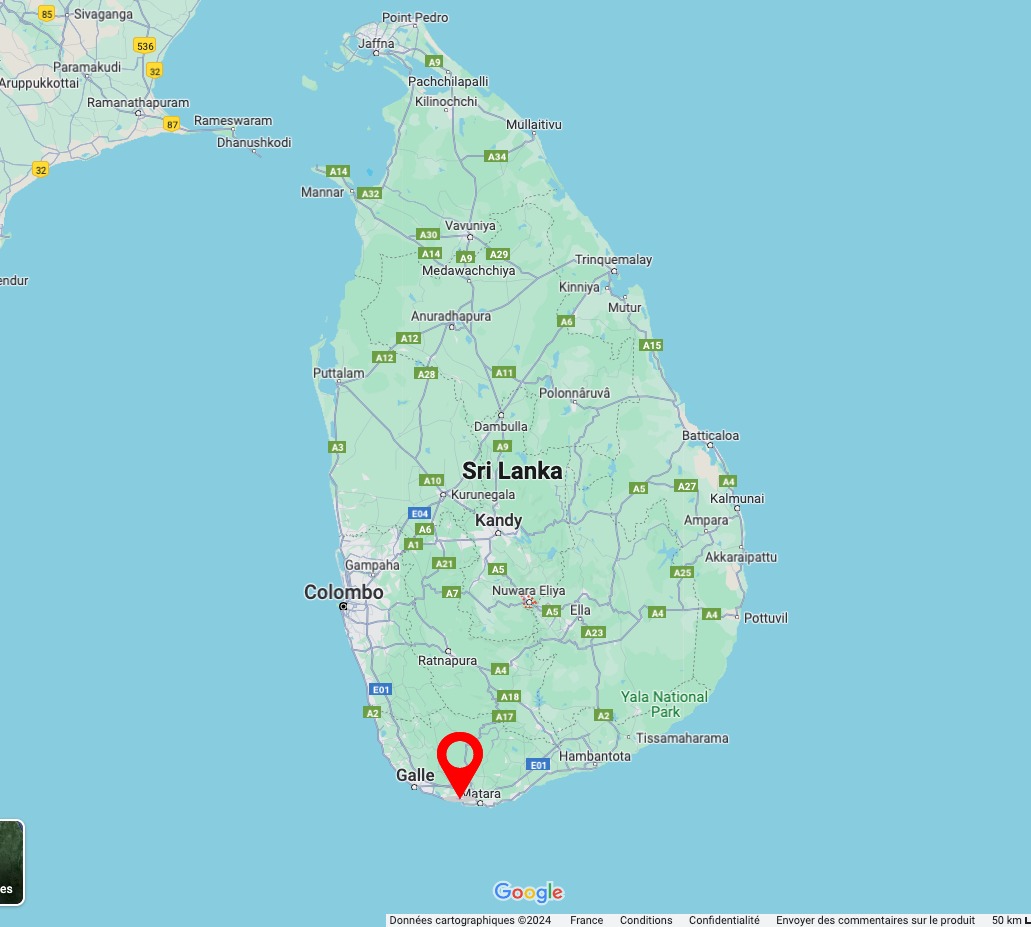 carte mirissa au sri lanka